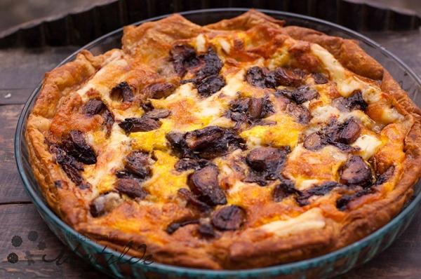 Tarta de ajo caramelizado