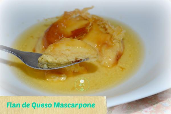 flan de queso mascarpone