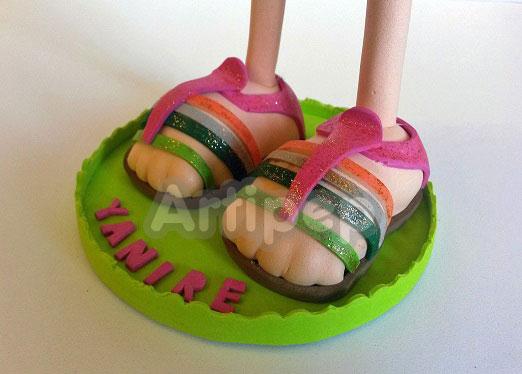 fofucha sandalias dedos