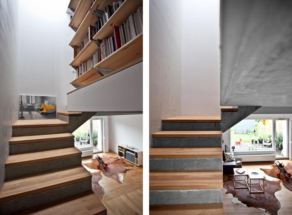 Un duplex de madera y hormigón