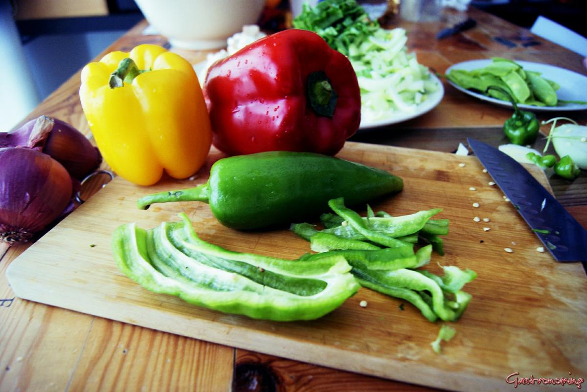 Guiso de pavo con verduras al wok