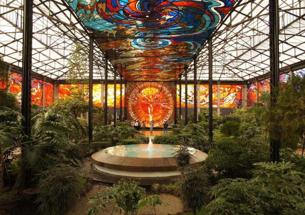 Jardín botánico de Cosmovitral, México.
