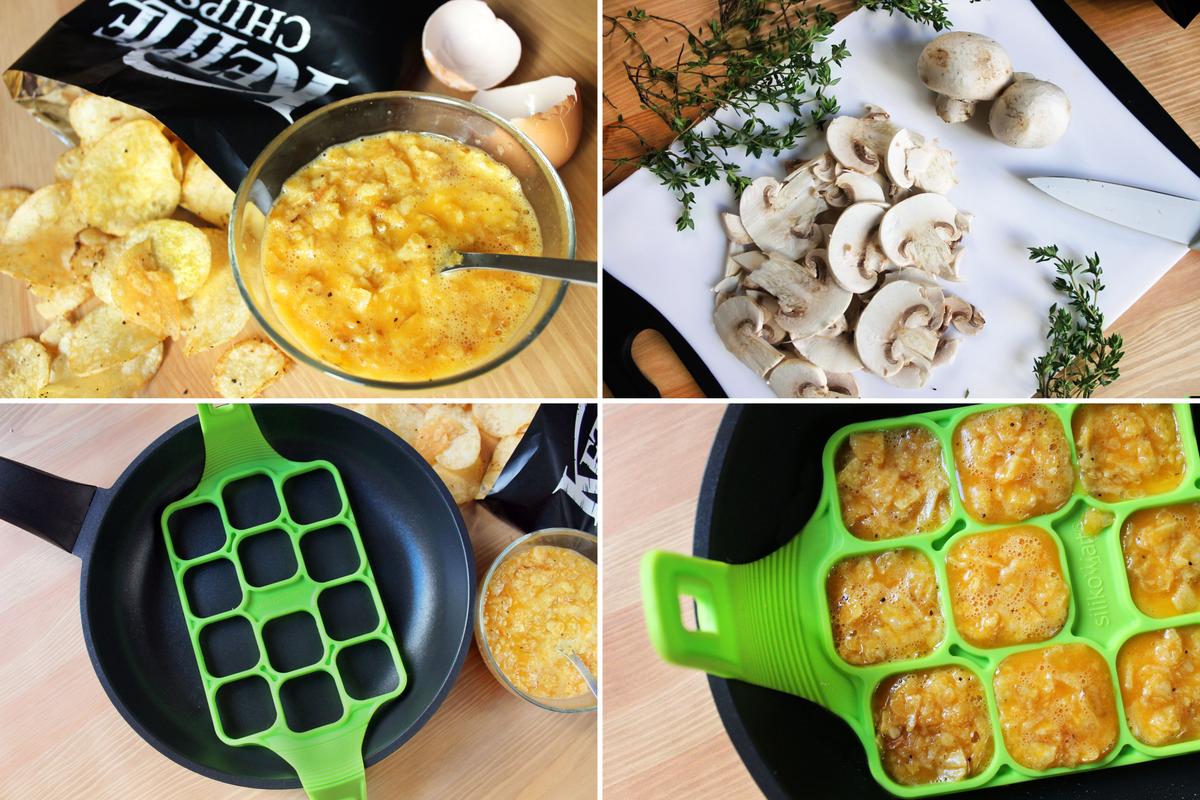 APERTIVIOS TORTILLA CHAMPIÑONES MOLDE SILICONA SILIKOMART RECETA_ PASO A PASO