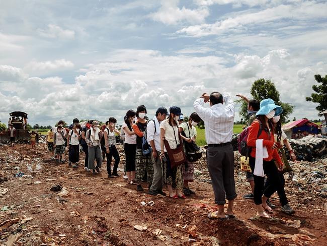 A group of Japanese tourists arrive with their guide. Picture: David Rengel / AnHua