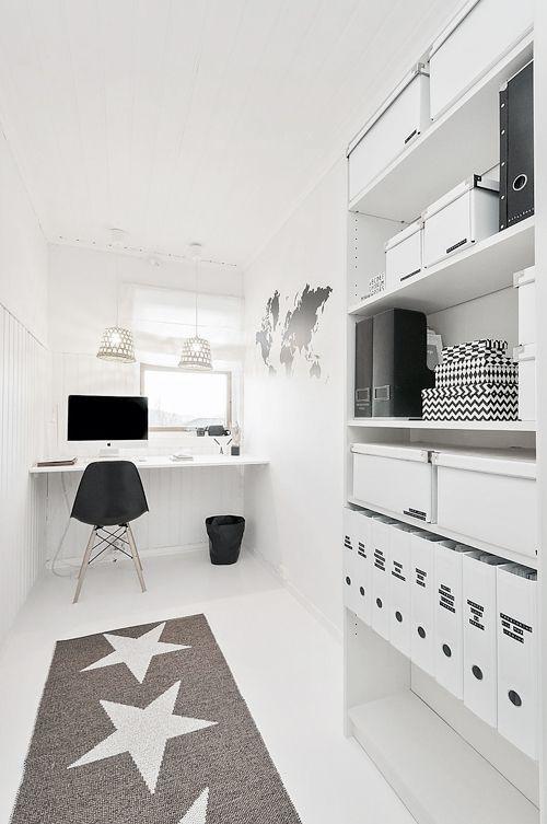 Decoración Nórdica alfombra zona de trabajo