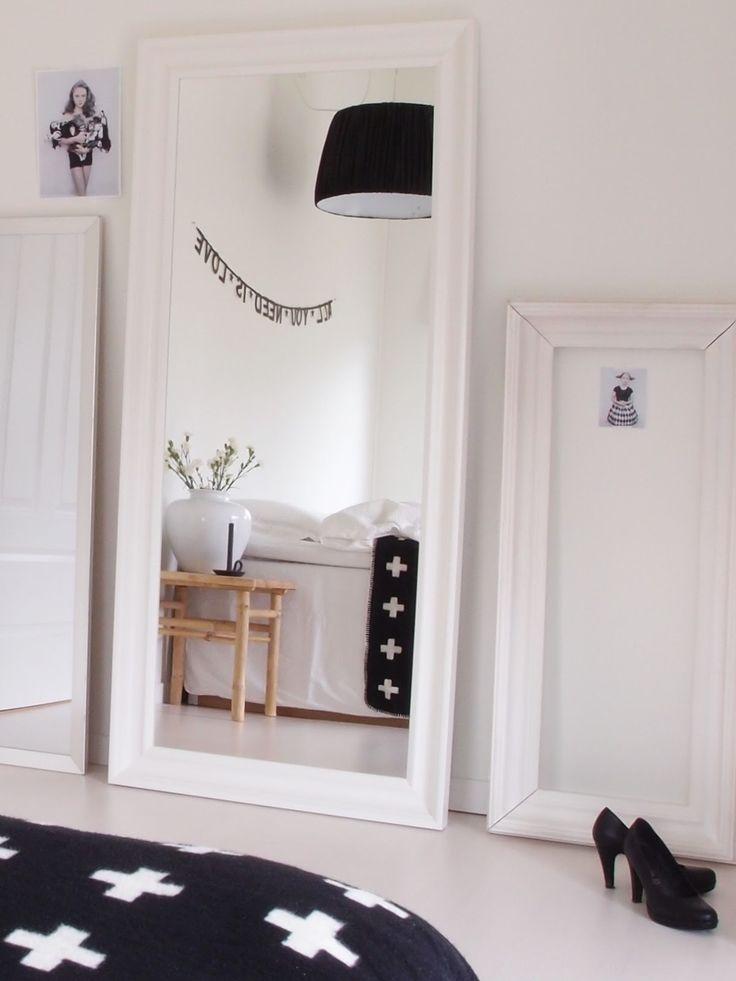 Espejo de pared marco blanco 2