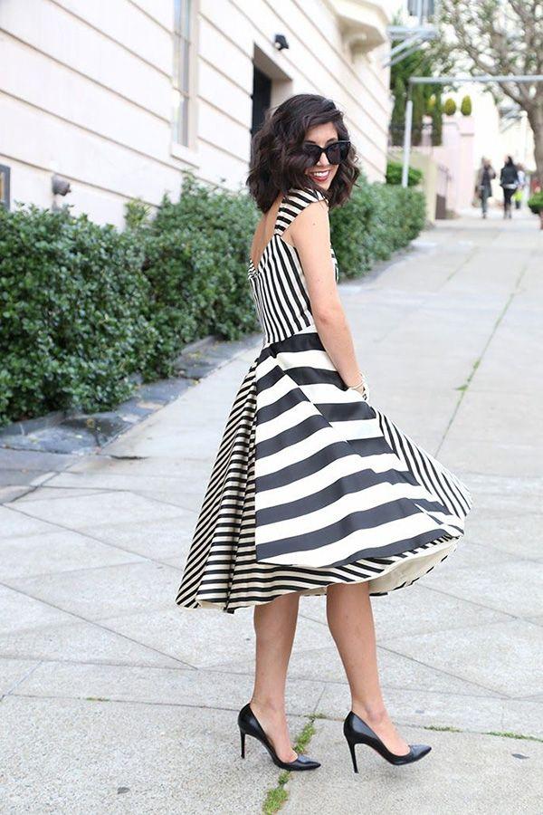 Vestido de rayas marineras