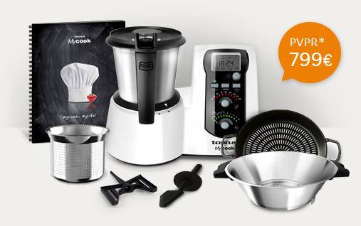 Foto del robot Taurus MyCook con sus accesorios