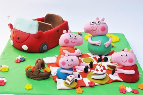Topper Cake Peppa Pig - Topper modelado fondant para tartas