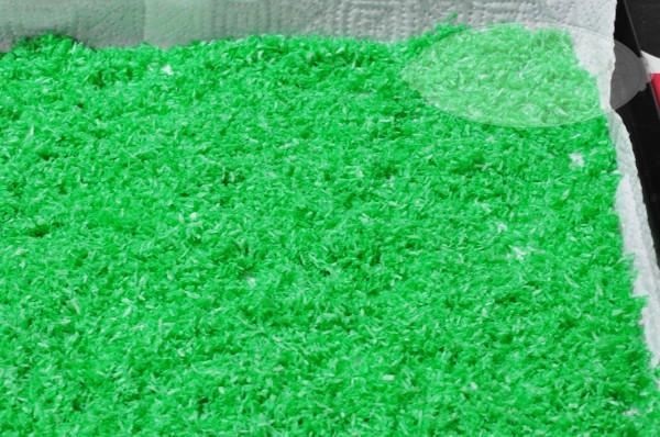 Dejar secar el coco cesped comestible