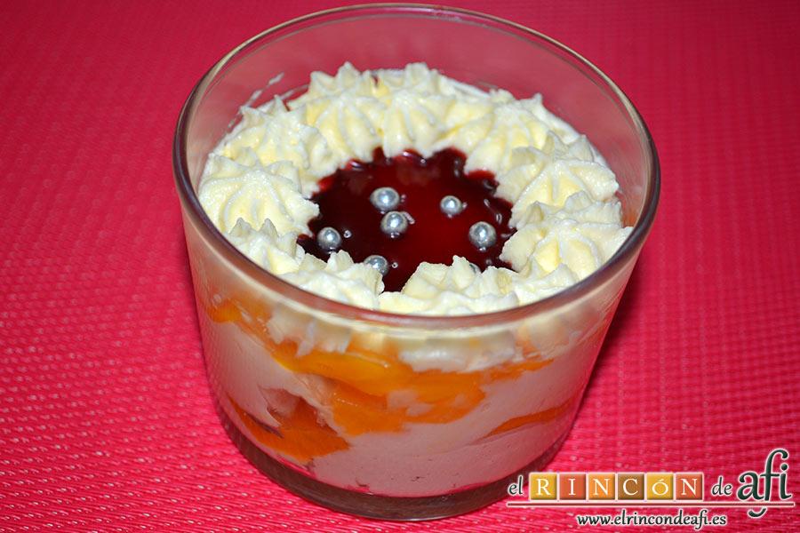 Tiramisú de mango, sugerencia de presentación