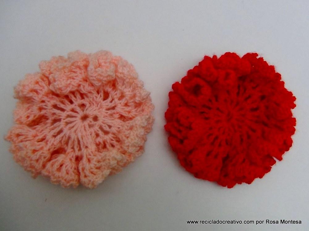 Claveles de ganchillo - Flores de crochet