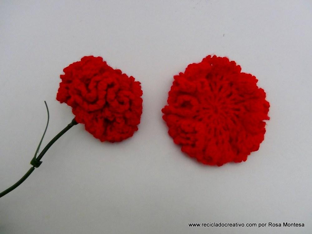Claveles de ganchillo - Flores de crochet