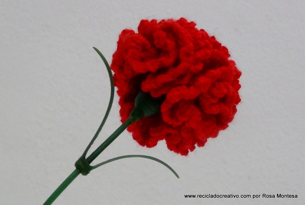 Claveles de ganchillo - Flores de crochet