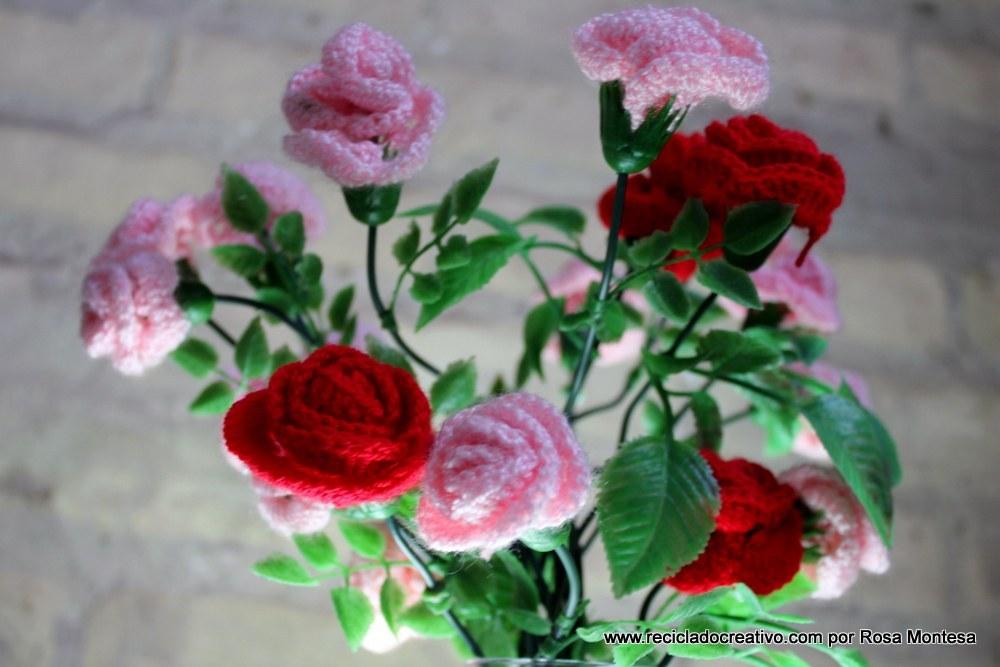 Flores de Crochet - Rosas de Pitiminí de ganchillo
