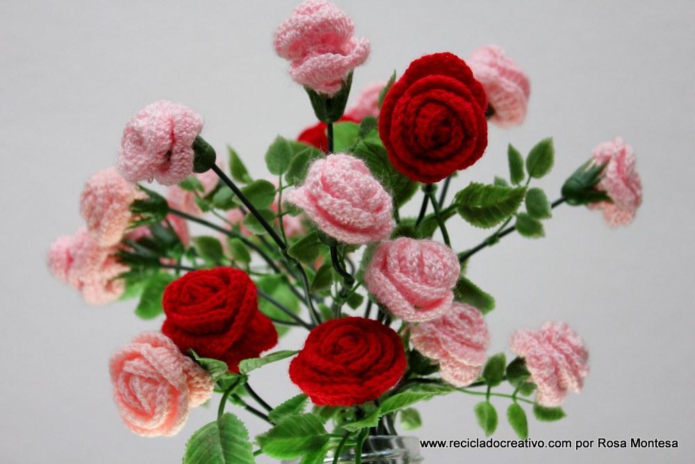 Flores de Crochet - Rosas de Pitiminí de ganchillo