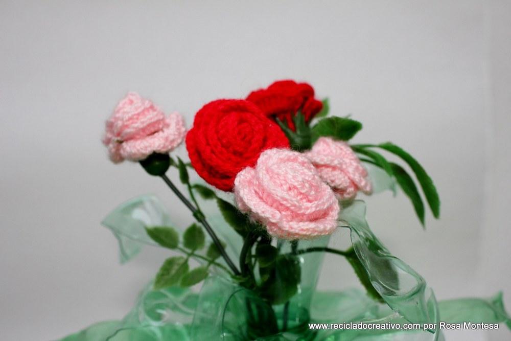 Flores de Crochet - Rosas de Pitiminí de ganchillo