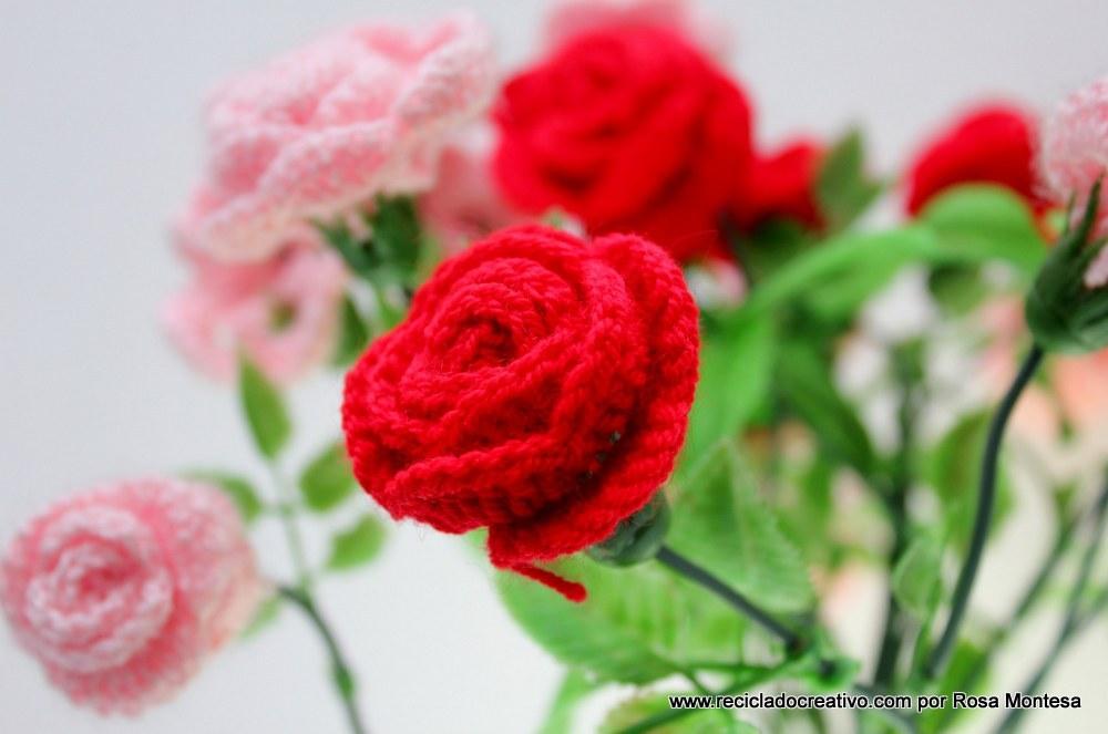 Flores de Crochet - Rosas de Pitiminí de ganchillo