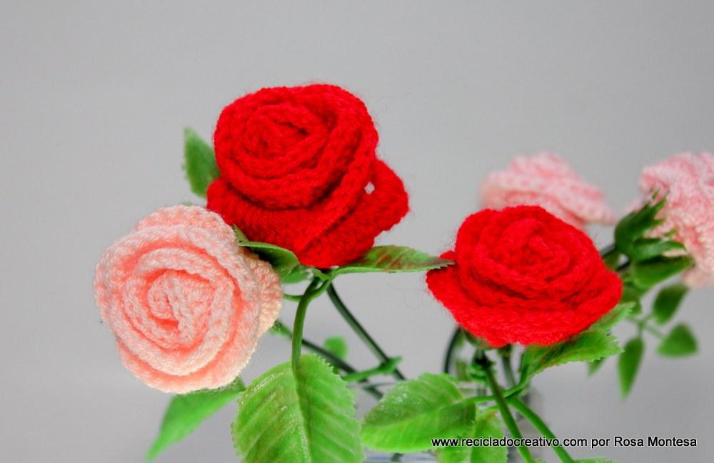 Flores de Crochet - Rosas de Pitiminí de ganchillo
