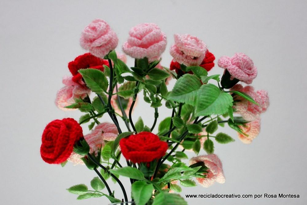 Flores de Crochet - Rosas de Pitiminí de ganchillo