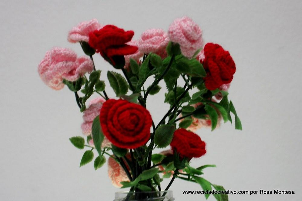 Flores de Crochet - Rosas de Pitiminí de ganchillo