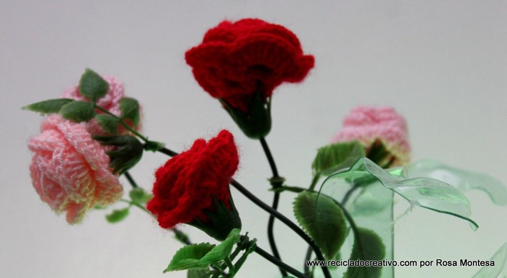 Flores de Crochet - Rosas de Pitiminí de ganchillo