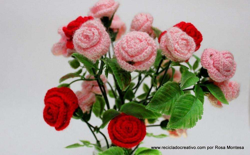 Flores de Crochet - Rosas de Pitiminí de ganchillo