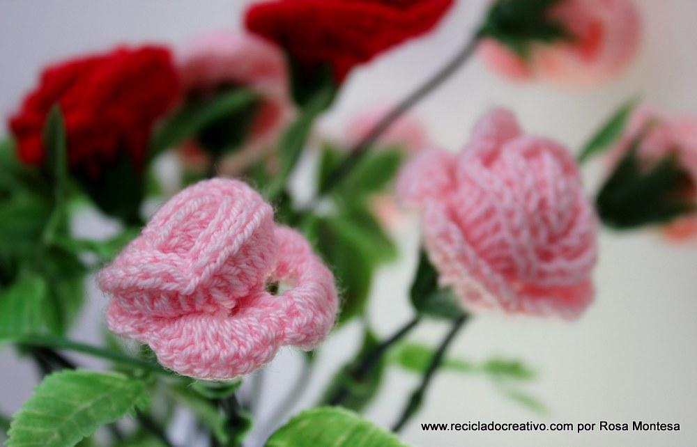 Flores de Crochet - Rosas de Pitiminí de ganchillo