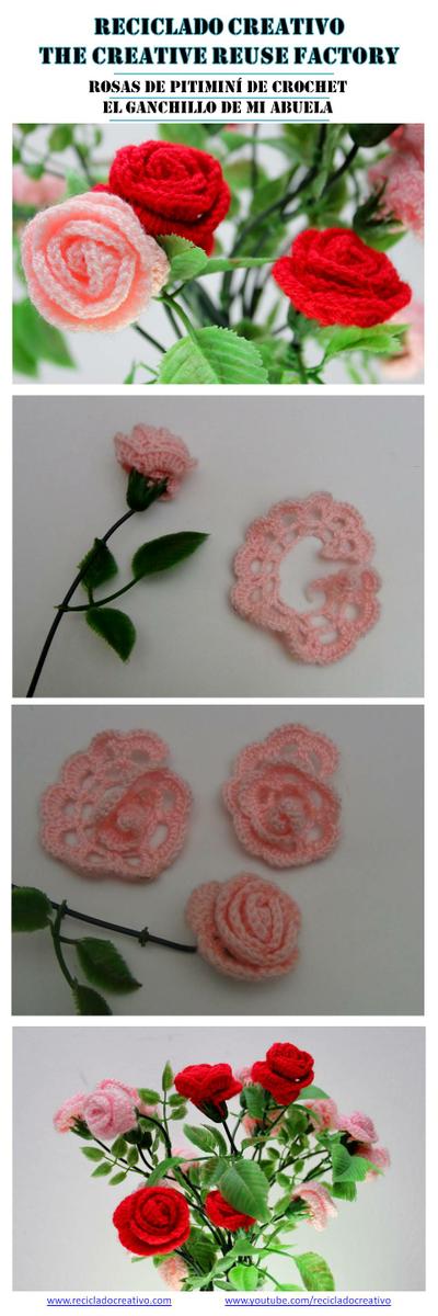 rosas de pitiminí de crochet