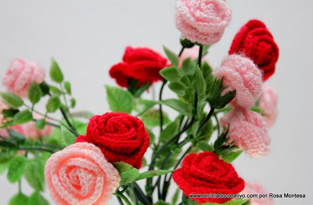 Flores de Crochet - Rosas de Pitiminí de ganchillo