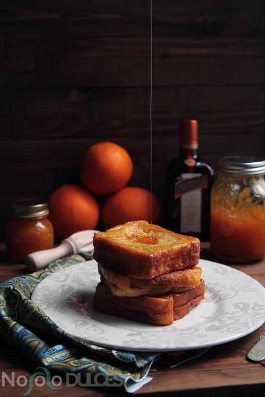 No solo dulces - Torrijas de cointreau rellenas con mermelada de naranja