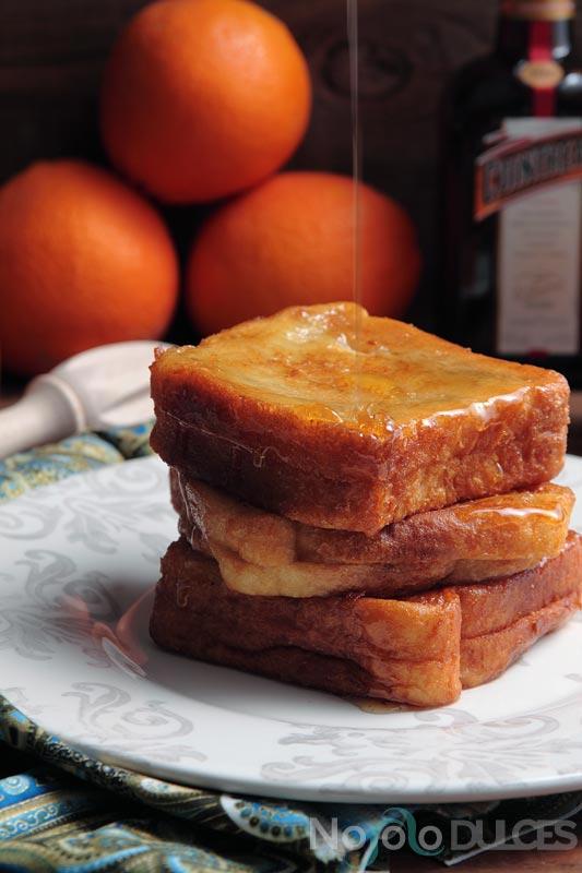 No solo dulces - Torrijas de cointreau rellenas con mermelada de naranja