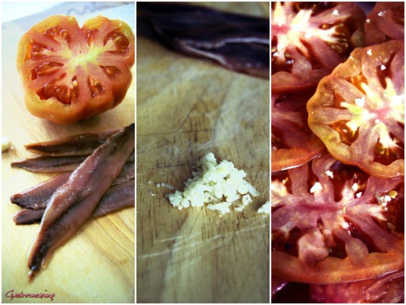 ensalada de tomate y anchoa