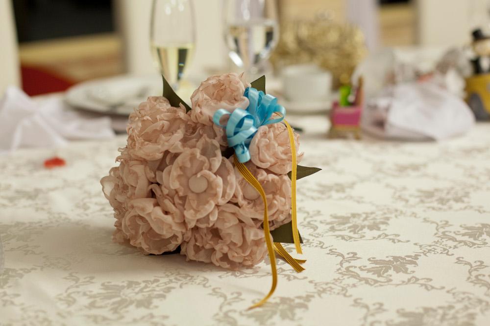 Ramo de novia de tela confeccionado por Blanca Blanco