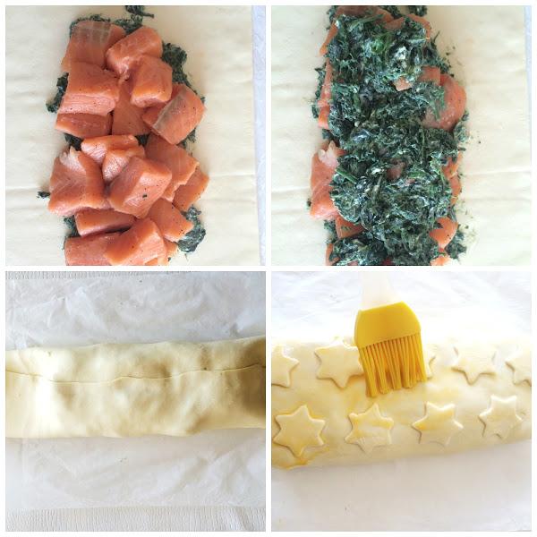 Hojaldre de salmon y espinacas a la crema mi gran diversion