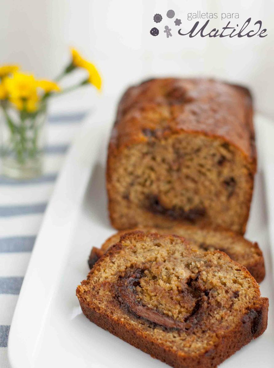 Bizcocho de plátano y Nutella