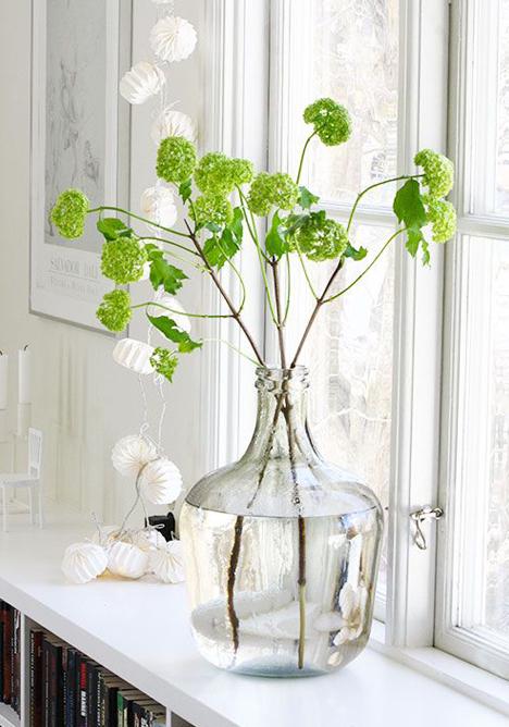 Flores de primavera verdes