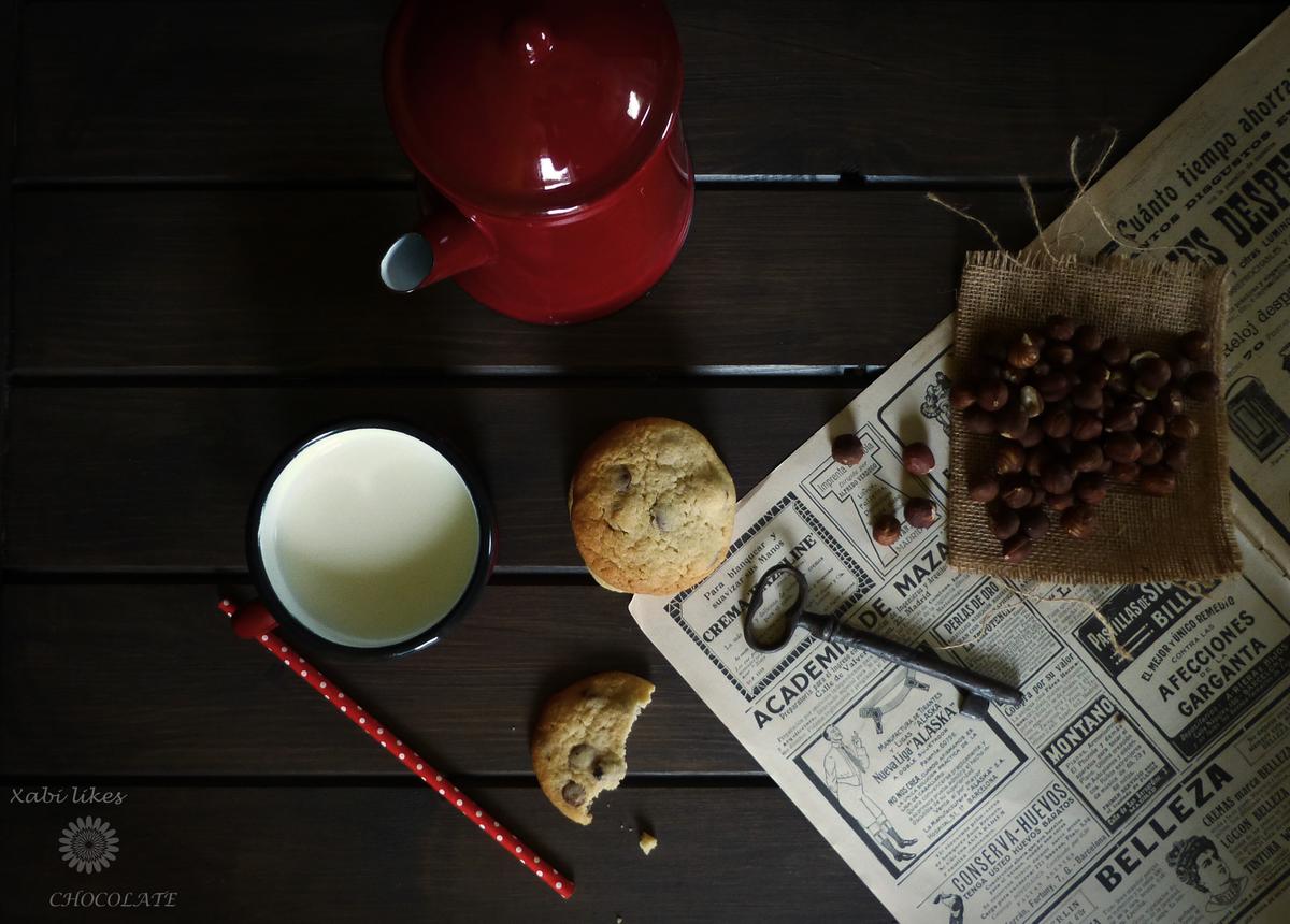 Galletas de avellanas y chocolate