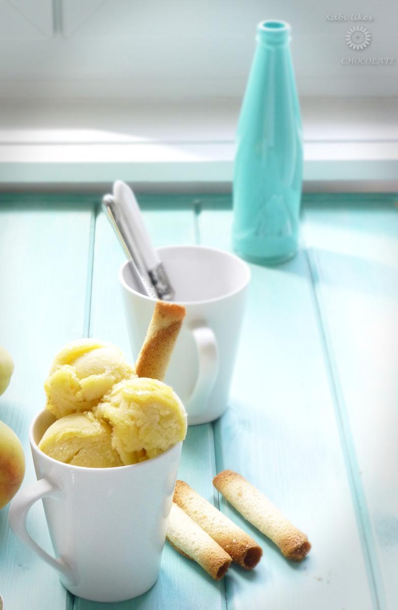 Sorbete de melocotón