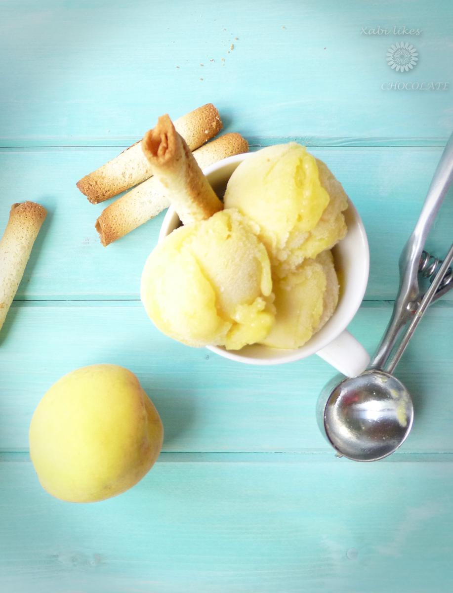 Sorbete de melocotón