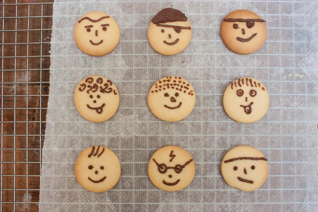 Galletas de caritas con chocolate