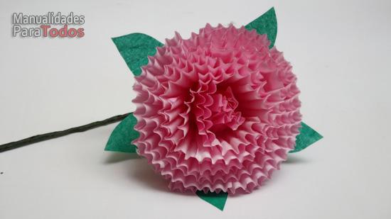 como hacer una flor de papel