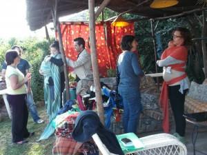 Taller de portabebes, práctica