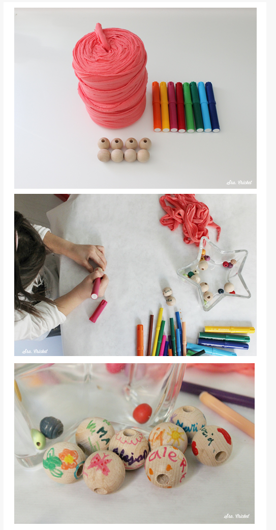 tutorial collar bolas madera