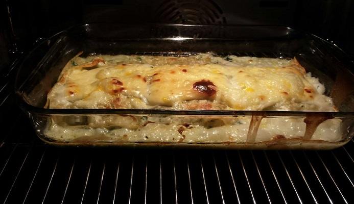 Lasaña de espinacas y langostino (3)