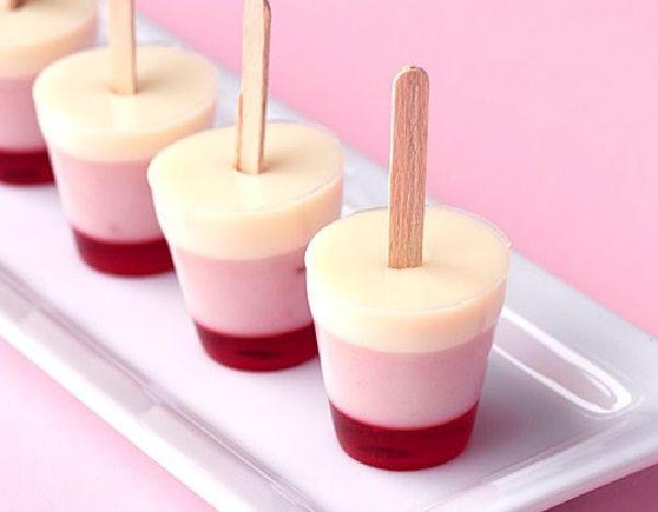 helados de gelatina tricolor