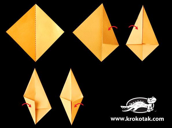 hojas de papel origami