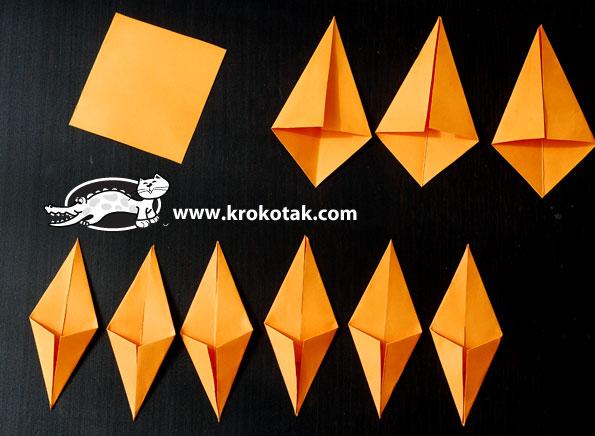 hojas de papel para realizar corona de otoño