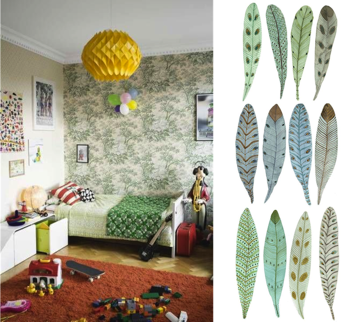 habitaciones infantiles en verde