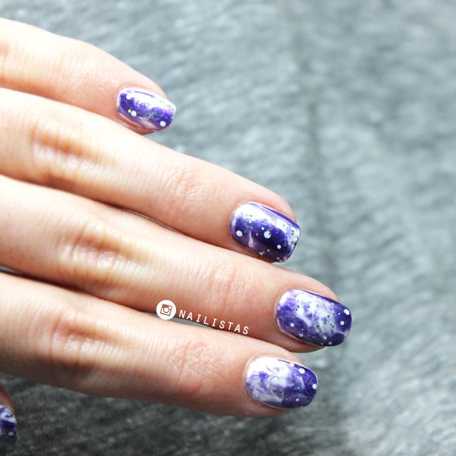 Galaxy nails Uñas decoradas de Galaxias paso a paso